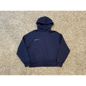 Pangaia Hoodie Sweatshirt Mens XS Blue Fleece Pullover Organic Recycled Cotton